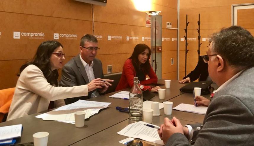 Sampedro assisteix a la reunió programàtica organitzada per Compromís "de recollida de propostes per al programa electoral"